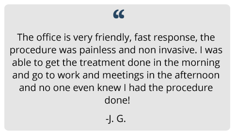 patient reviews "the office is very friendly and responsive. the procedure was painless and non-invasive"