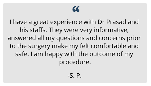 patient testimonial "I am happy with the outcome of my procedure"