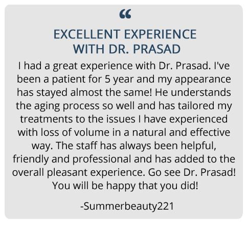 patient testimonial "I had a great experience with Dr. Prasad"